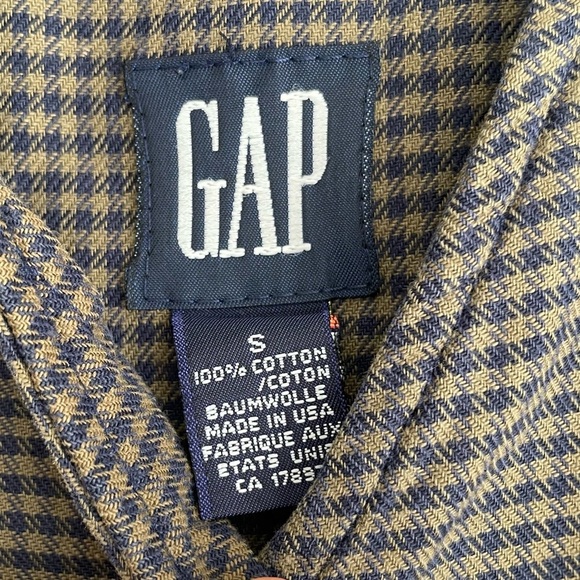 Vintage Gap houndstooth prarie dress preppy academia button front midi western - Picture 3 of 11